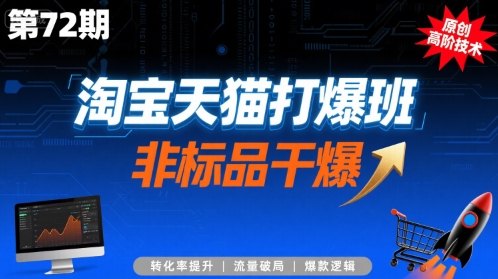 淘宝天猫打爆班原创高阶技术第72期，非标品干爆-顺彩轻创-资源网-最新项目分享网