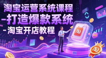淘宝运营系统课程-打造爆款系统-淘宝开店教程-顺彩轻创-资源网-最新项目分享网