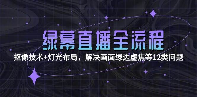 绿幕直播全流程：抠像技术+灯光布局，解决画面绿边虚焦等12类问题-顺彩轻创-资源网-最新项目分享网