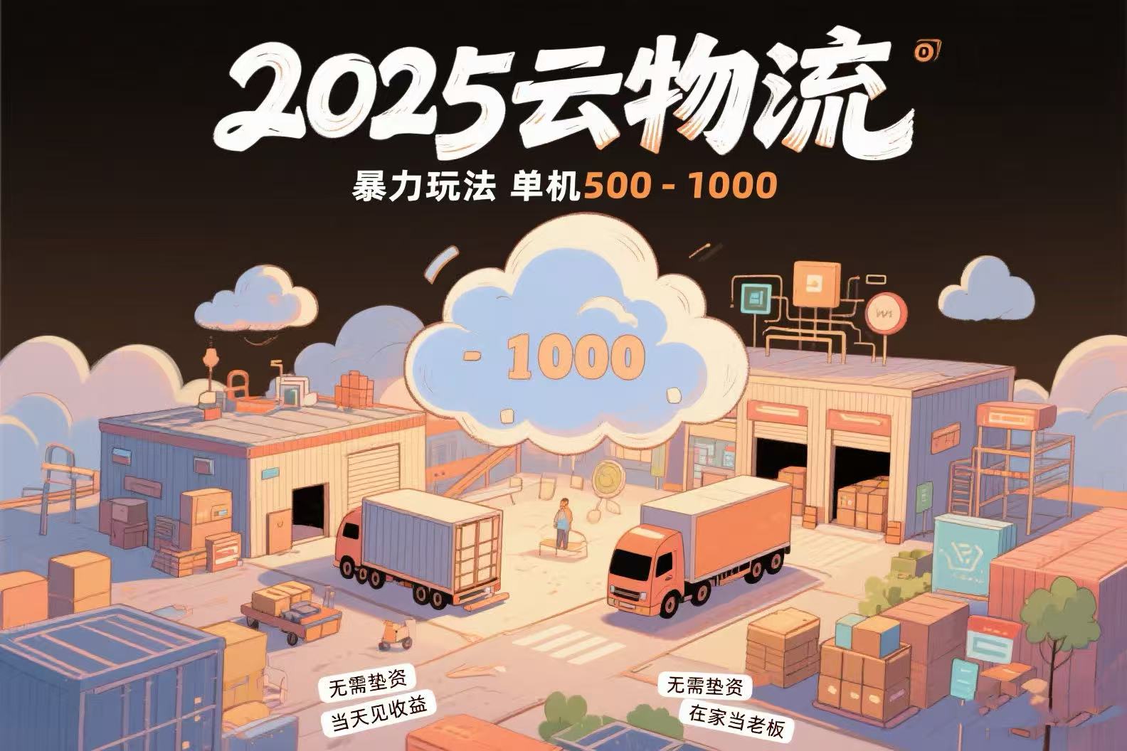 云物流赚差价，项目纯利润500~1000，无需垫资，当天到账。不需要有车，…-顺彩轻创-资源网-最新项目分享网