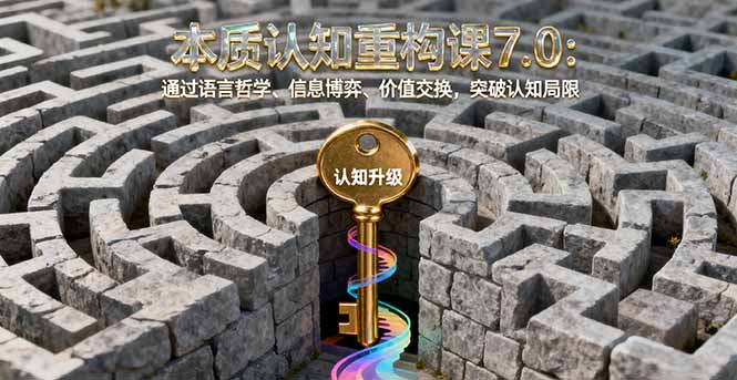 本质认知重构课7.0：通过语言哲学、信息博弈、价值交换，突破认知局限-顺彩轻创-资源网-最新项目分享网