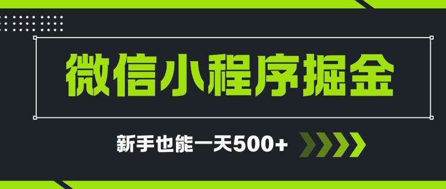 微信小程序自撸广告项目，0投资暴力玩法，新手小白一天轻松500+-顺彩轻创-资源网-最新项目分享网