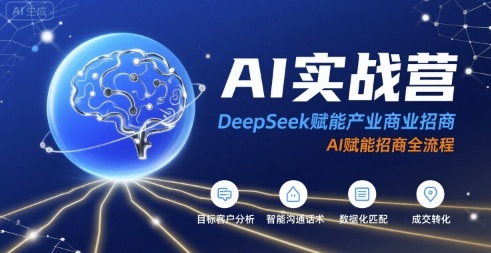 AI实战营：DeepSeek赋能产业商业招商，AI赋能招商全流程-顺彩轻创-资源网-最新项目分享网