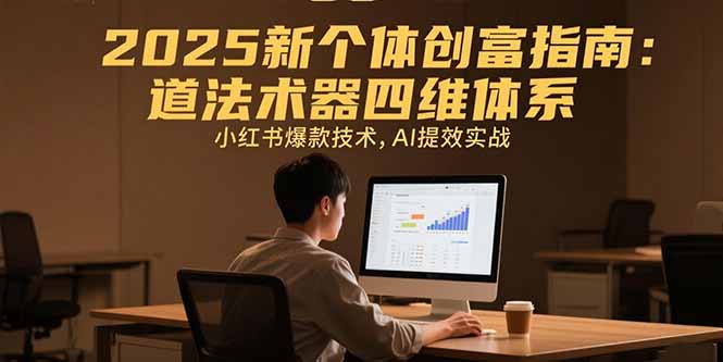 2025新个体创富指南：道法术器四维体系，小红书爆款技术，AI提效实战-顺彩轻创-资源网-最新项目分享网