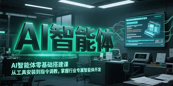 AI智能体零基础搭建课，从工具安装到指令调教，掌握行业专属智能体开发…-顺彩轻创-资源网-最新项目分享网