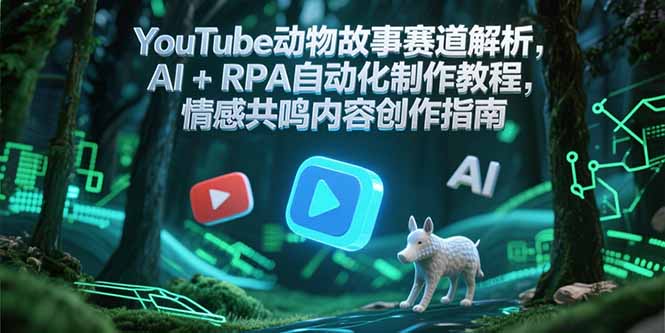 YouTube动物故事赛道解析，AI+RPA自动化制作教程，情感共鸣内容创作指南-顺彩轻创-资源网-最新项目分享网