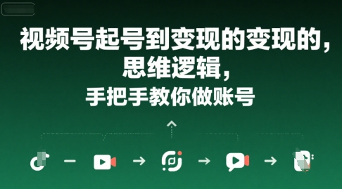 视频号起号到变现的思维逻辑，手把手教你做账号-顺彩轻创-资源网-最新项目分享网