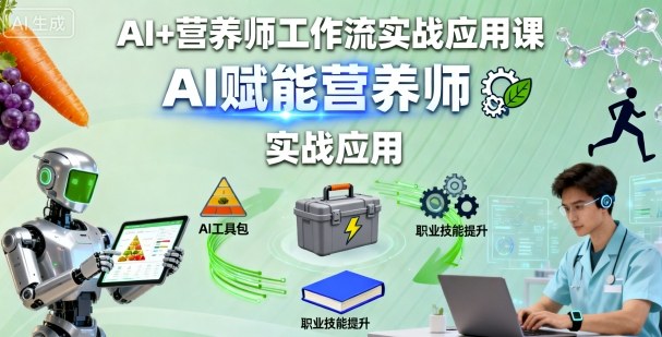 AI+营养师工作流实战应用课，AI赋能营养师-顺彩轻创-资源网-最新项目分享网