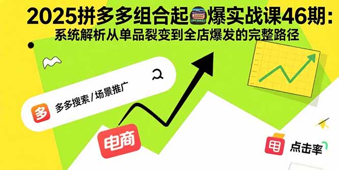 2025拼多多组合起爆实战课46期：系统解析从单品裂变到全店爆发的完整路径-顺彩轻创-资源网-最新项目分享网