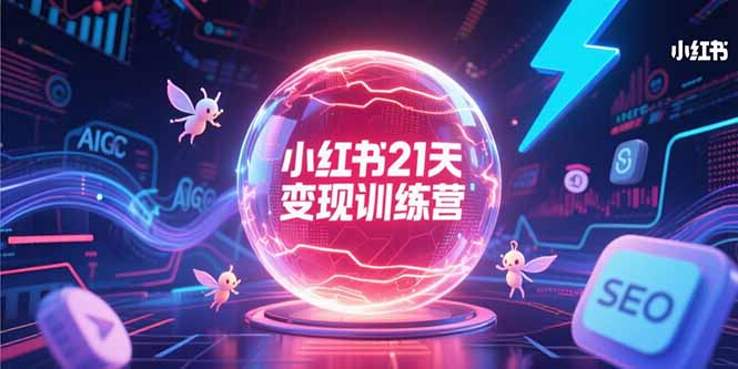 小红书21天变现训练营，AIGC工具高效应用，SEO优化核心技巧-顺彩轻创-资源网-最新项目分享网