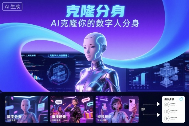 AI数字人认知实操课，克隆你的数字人分身-顺彩轻创-资源网-最新项目分享网