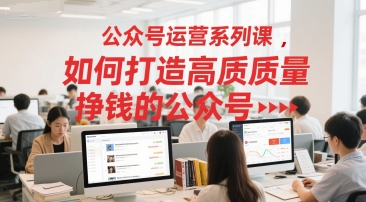 公众号运营系列课，如何打造高质量挣钱的公众号-顺彩轻创-资源网-最新项目分享网