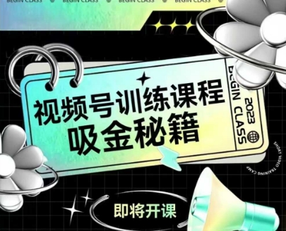 如何做好视频号，视频号训练课程，吸金秘籍-顺彩轻创-资源网-最新项目分享网