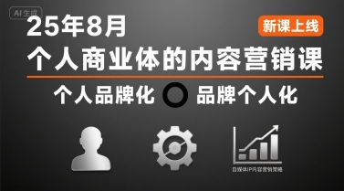个人商业体的内容营销课25年8月，个人品牌化，品牌个人化，自媒体ip内容营销策略-顺彩轻创-资源网-最新项目分享网