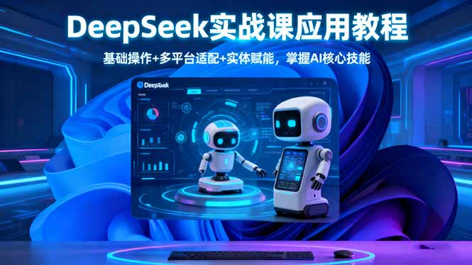 DeepSeek实战课应用教程、基础操作+多平台适配+实体赋能，掌握AI核心技能-顺彩轻创-资源网-最新项目分享网