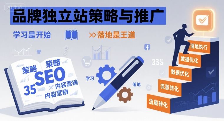品牌独立站策略与推广，学习是开始，落地是王道-顺彩轻创-资源网-最新项目分享网