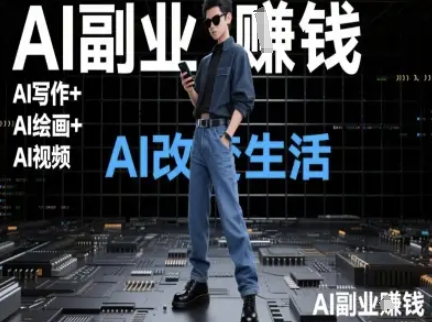 AI改变生活(Ai写作+AI绘画+Ai视频)，AI副业挣钱-顺彩轻创-资源网-最新项目分享网