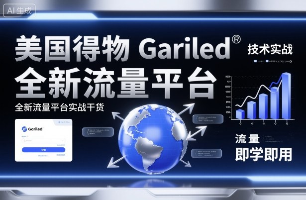 美国得物Gariled技术实战，全新流量平台实战干货，即学即用-顺彩轻创-资源网-最新项目分享网