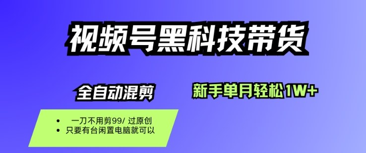 视频号黑科技短视频带货，新手一个月也1W+，纯搬运一刀不用剪，零投入【揭秘】-顺彩轻创-资源网-最新项目分享网