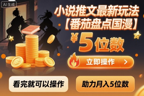 小说推文最新玩法，助力月入5位数【番茄盘点国漫】玩法，看完就可以操作-顺彩轻创-资源网-最新项目分享网