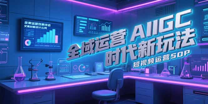 全域运营AIGC时代新玩法，文案封面设计公式，短视频运营SOP-顺彩轻创-资源网-最新项目分享网
