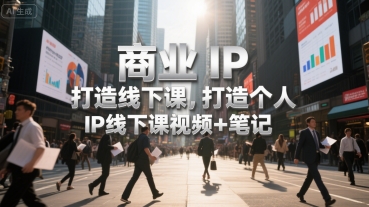 商业IP打造线下课，打造个人 IP线下课视频+笔记-顺彩轻创-资源网-最新项目分享网