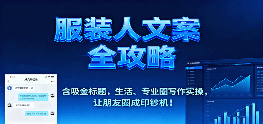服装人文案全攻略，含吸金标题，生活、专业圈写作实操，让朋友圈成印钞机！-顺彩轻创-资源网-最新项目分享网