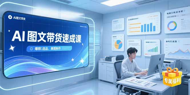 AI图文带货速成课，养号引流秘籍，爆款选品策略，美图制作全流程-顺彩轻创-资源网-最新项目分享网
