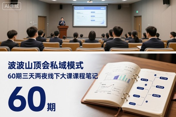 波波山顶会私域模式60期三天两夜线下大课课程笔记(文档)-顺彩轻创-资源网-最新项目分享网