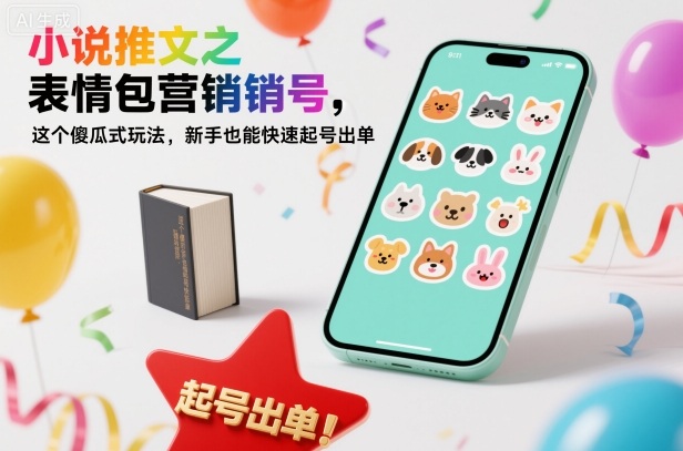 小说推文之表情包营销号，这个傻瓜式玩法，新手也能快速起号出单-顺彩轻创-资源网-最新项目分享网