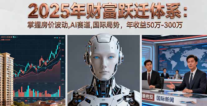 2025年财富跃迁体系：掌握房价波动,AI赛道,国际局势，年收益50万-300万-顺彩轻创-资源网-最新项目分享网