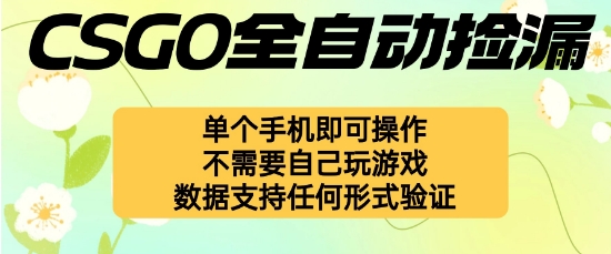 自动挂G捡漏，不用自己挂G不用玩游戏，一个手机即可操作，新手小白轻松月入1W+【揭秘】-顺彩轻创-资源网-最新项目分享网