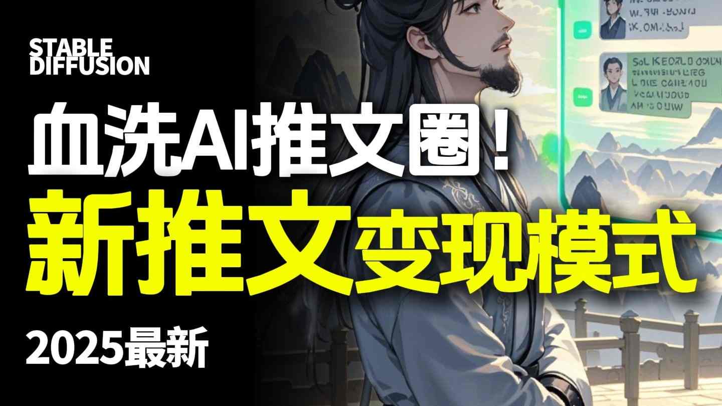 最新AI动态电影漫画小说推文，全流程实操教学，小白也能月入1W+-顺彩轻创-资源网-最新项目分享网