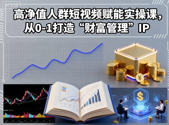高净值人群短视频赋能实操课，从0-1打造“财富管理”IP-顺彩轻创-资源网-最新项目分享网