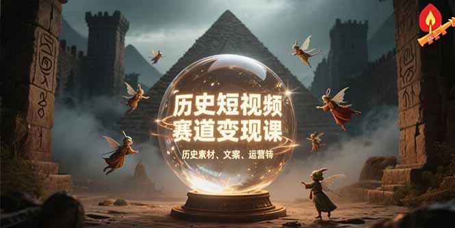 历史短视频赛道变现课，百集素材库应用，文案剪辑技巧，账号运营全案-顺彩轻创-资源网-最新项目分享网