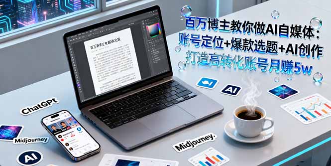 百万博主教你做AI自媒体：账号定位+爆款选题+AI创作 打造高转化账号月赚5w-顺彩轻创-资源网-最新项目分享网