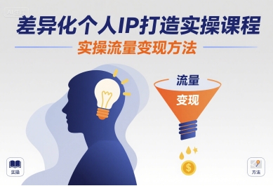 差异化个人IP打造实操课程，实操流量变现方法-顺彩轻创-资源网-最新项目分享网