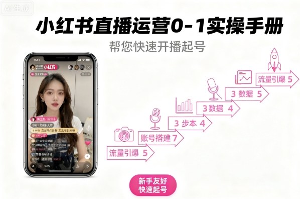 小红书直播运营0-1实操手册，帮您快速开播起号-顺彩轻创-资源网-最新项目分享网