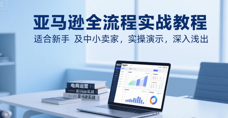 亚马逊全流程实战教程，适合新手及中小卖家，实操演示，深入浅出-顺彩轻创-资源网-最新项目分享网