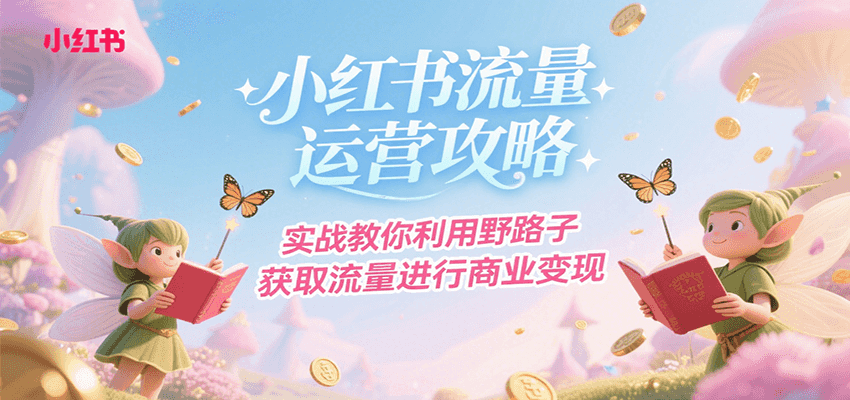小红书流量运营攻略，实战教你利用野路子获取流量进行商业变现-顺彩轻创-资源网-最新项目分享网