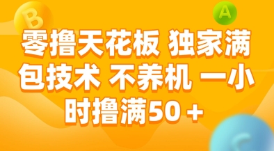 零撸天花板，独家满包技术，不用养机，一小时撸满50+，收益稳定【揭秘】-顺彩轻创-资源网-最新项目分享网