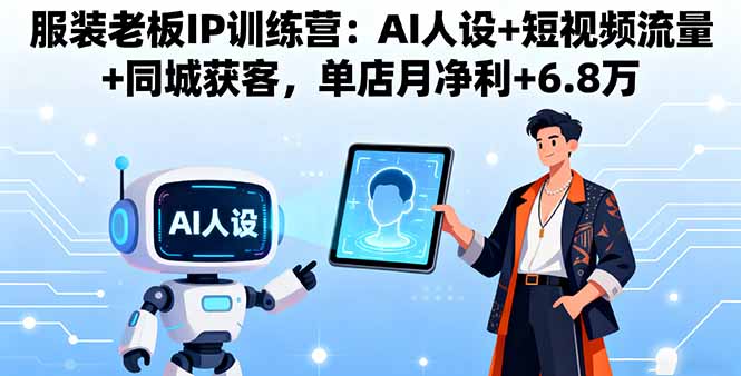 服装老板IP训练营：AI人设+短视频流量+同城获客，单店月净利+6.8万-顺彩轻创-资源网-最新项目分享网