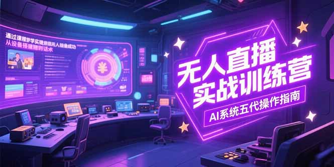 无人直播实操训练营，从设备搭建到话术，AI系统五代操作指南(7月更新-顺彩轻创-资源网-最新项目分享网