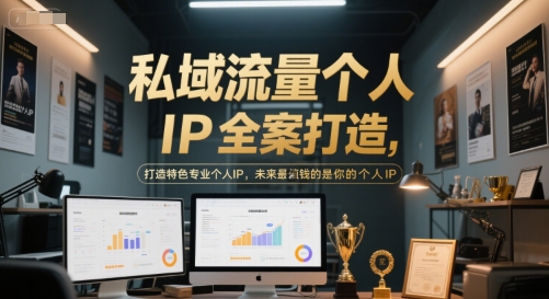私域流量个人IP全案打造，打造特色专业个人IP，未来最值钱的是你的个人IP-顺彩轻创-资源网-最新项目分享网
