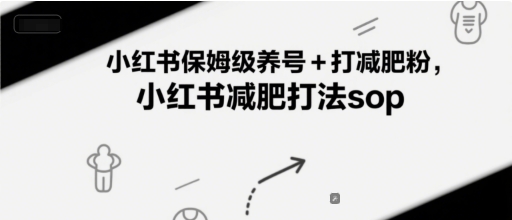 小红书保姆级养号+打减肥粉，小红书减肥打法sop-顺彩轻创-资源网-最新项目分享网