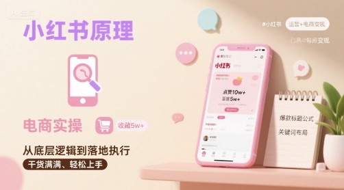 小红书原理以及详细实操流程，小红书电商教程-顺彩轻创-资源网-最新项目分享网