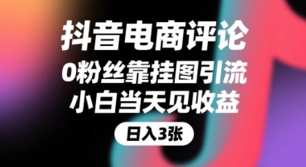 抖音电商评论，0粉丝靠挂图引流，被动挣抖音搜索佣金，小白当天见收益，还能躺挣下级评论增量收益-顺彩轻创-资源网-最新项目分享网