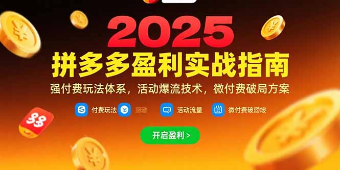 拼多多盈利实战指南，强付费玩法，活动爆流技术，微付费破局方案(更新7月-顺彩轻创-资源网-最新项目分享网