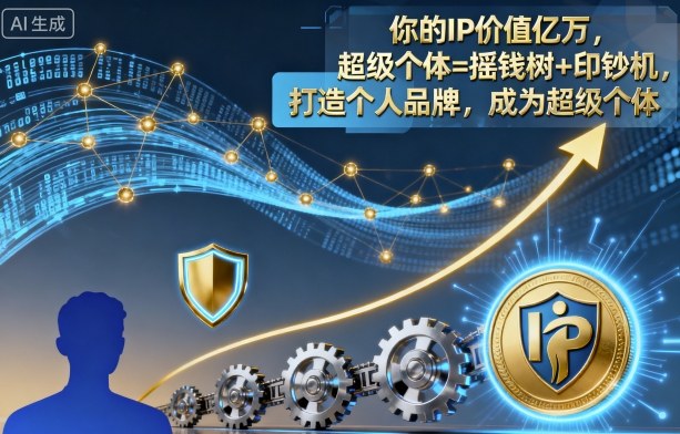 你的IP价值亿万，超级个体=摇钱树+印钞机，打造个人品牌，成为超级个体-顺彩轻创-资源网-最新项目分享网