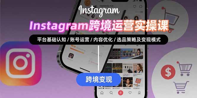 Instagram跨境运营实战：平台认知/账号运营/内容优化/选品策略及变现模式-顺彩轻创-资源网-最新项目分享网